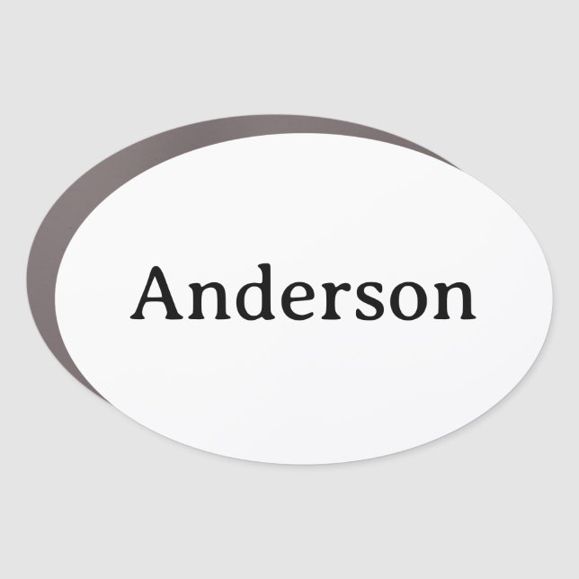 Delete Text Replace Own Design 6" x 4" Oval Car Magnet (Front)