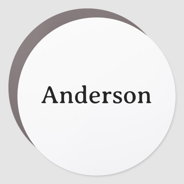 Delete Text Replace Own Design 7"x7" Large Circle Car Magnet (Front)