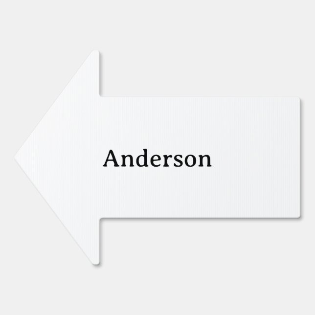 Delete Text Replace Own Design Arrow 18" x 24" Sign (Front)