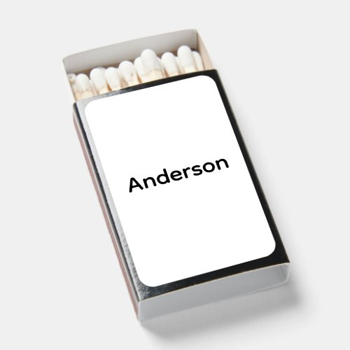 Delete Text Replace Own Design Assembled Black Matchboxes