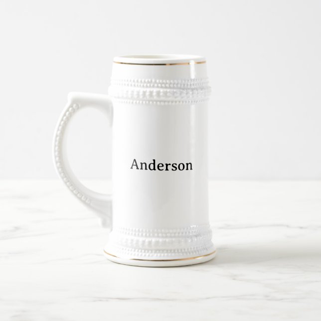 Delete Text Replace Own Design  Beer Stein (Left)
