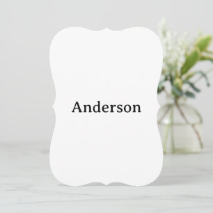 Delete Text & Replace Own Design Bracket 5" x 7"  Invitation