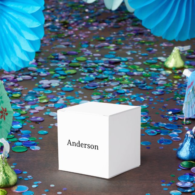 Delete Text & Replace Own Design Classic 2"x2"x2" Favor Boxes (Party)