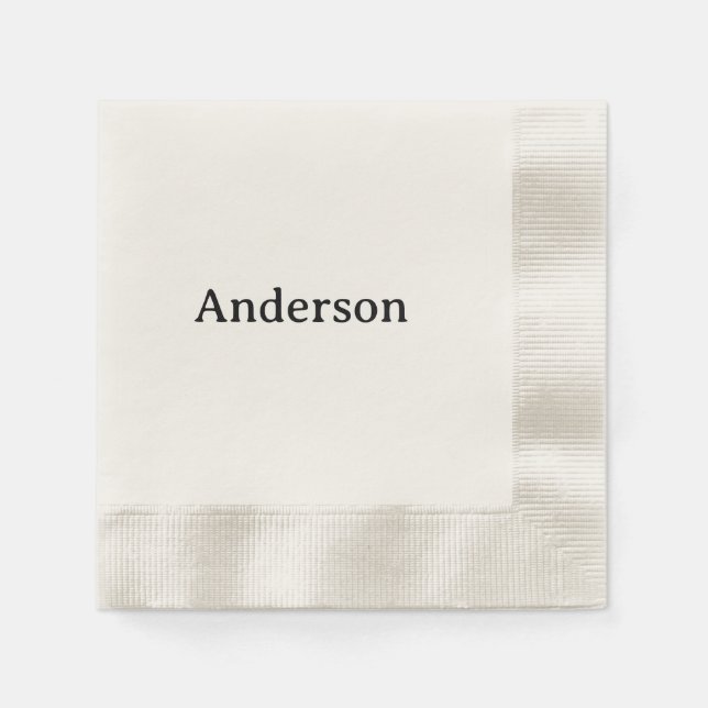 Delete Text Replace Own Design Coined Cocktail Napkins (Front)