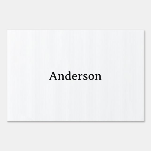 Delete Text Replace Own Design Rectangle 12" x 18" Sign (Front)