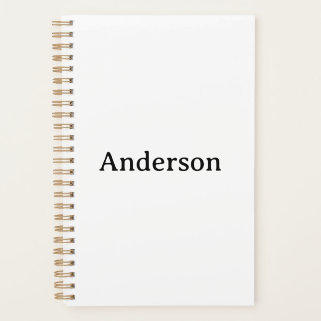 Delete Text & Replace Own Design Small 5.5" x 8.5" Planner (Front)