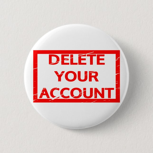 Delete your account Stamp Button (Front)