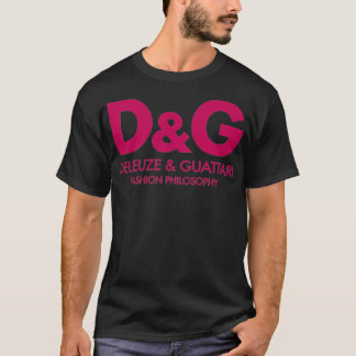 Deleuze Guattari Fashion Philosophy Magenta T-Shirt
