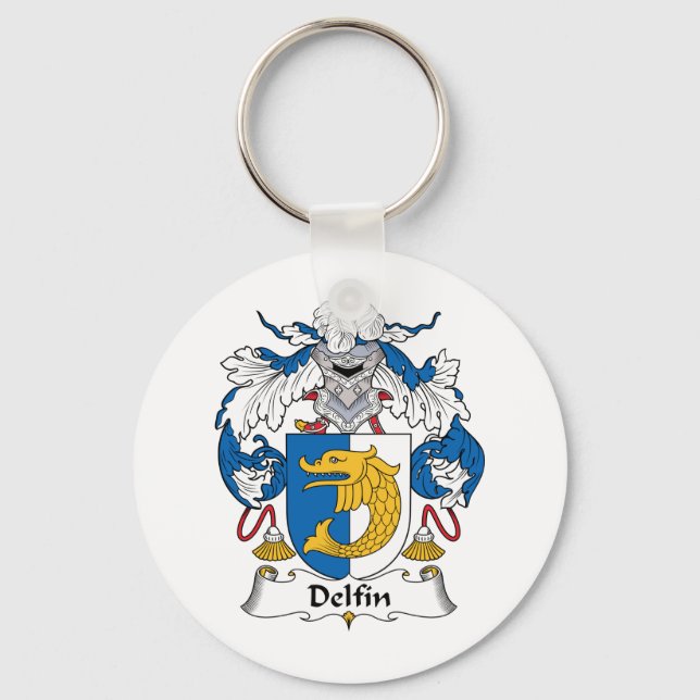 Delfin Family Crest Keychain (Front)