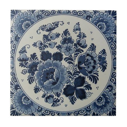 Delft Blue and White Design Feature Tile in2 Sizes