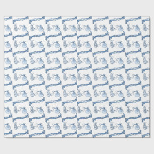 Delft Blue BabyTile Designs Wrapping Paper