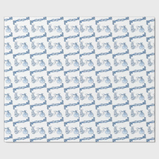Delft Blue BabyTile Designs Wrapping Paper
