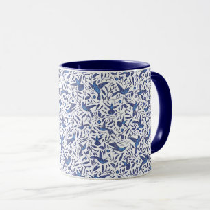 Delft Blue Birds Pattern Mug