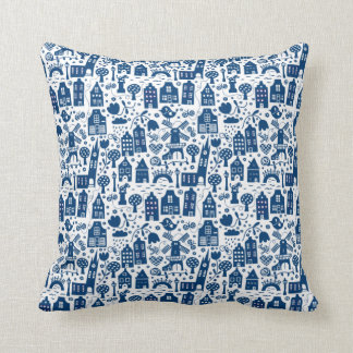 Delft Blue by BORA Throw Pillow
