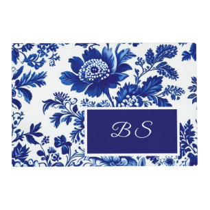 delft blue Chinese Ceramic Pattern Placemat