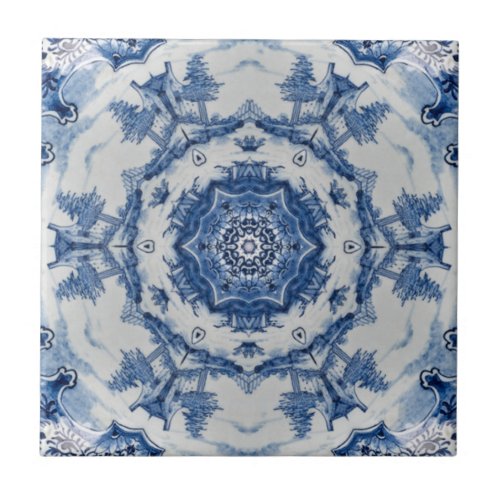 Delft Blue Design 02 1764 Backsplash Tile 