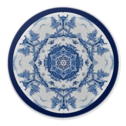 Delft Blue Design 02 From 1764   Ceramic Knob