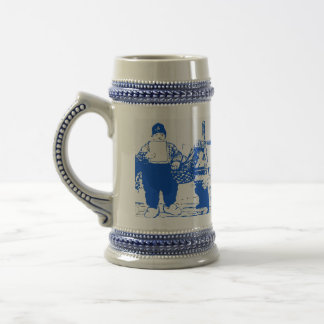 Delft Blue, Dutch Boy and Cat, Delft Blue, Dutc... Beer Stein