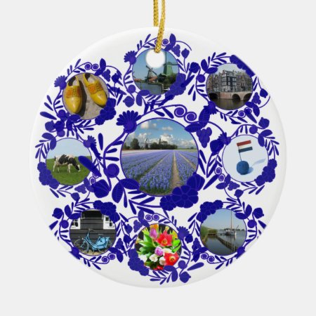 Delft Blue Dutch Delftware Style Holland Ceramic Ornament