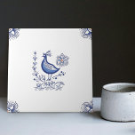 Delft Blue Dutch Style Bird Flowers Indigo Ceramic Ceramic Tile<br><div class="desc">This handcrafted ceramic tile features a stunning design inspired by the traditional Delft Blue Dutch style. The intricate details of the bird and flowers are meticulously painted in blue and white, showcasing the beauty and elegance of this classic style. For centuries, Delft Blue Ceramic Tiles have been a beloved decorative...</div>