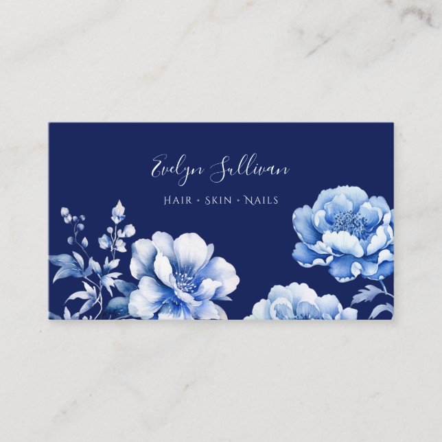 Delft blue flowers business card (Front)