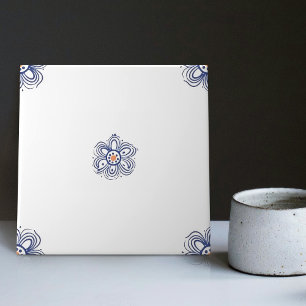 Delft Blue Matching Dutch Indigo Mix Match Empty C Ceramic Tile