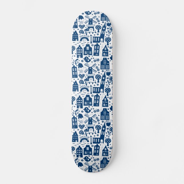Delft Blue Skateboard (Front)