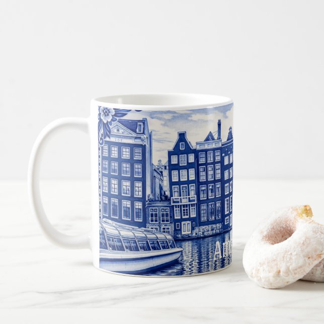 Delft Blue style mug: Amsterdam Coffee Mug