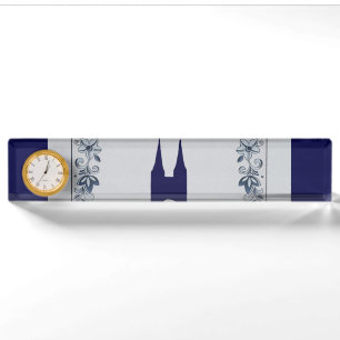Delft blue tile Eastern Gate in Delft Name Plate
