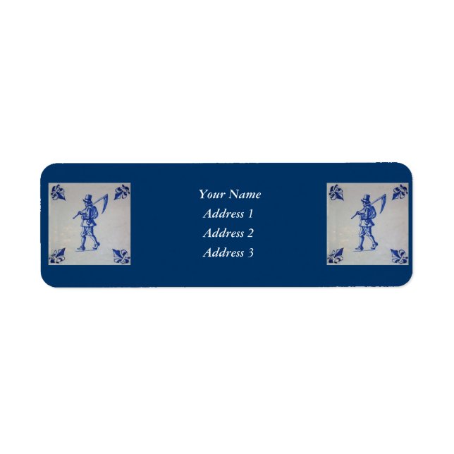Delft Blue Tile - Template Label (Front)