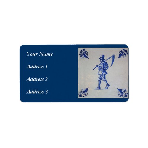 Delft Blue Tile _ Template Label