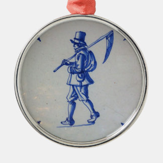 Delft Blue Tile - Template Metal Ornament