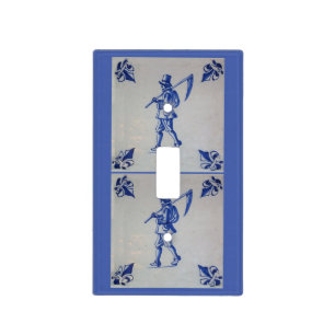 Delft Blue Tile - Template Playing Cards Light Switch Cover