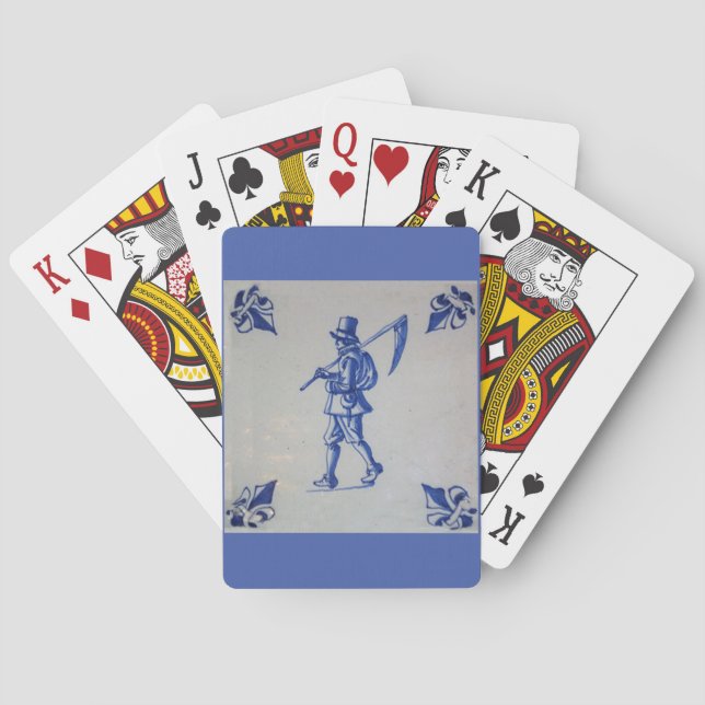 Delft Blue Tile - Template Poker Cards (Back)