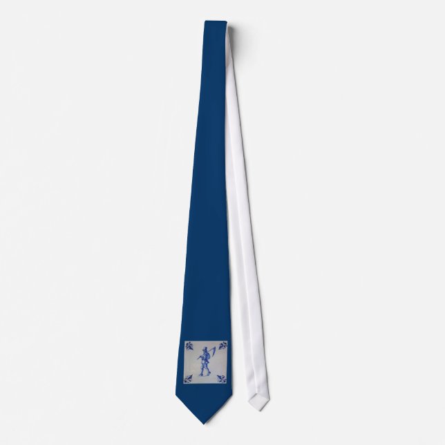 Delft Blue Tile - Template Tie (Front)