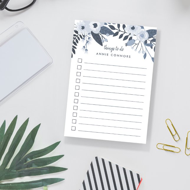 Delft Floral | Personalized To Do List Post-it Notes (Creator Uploaded)