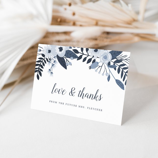 Delft Floral Thank You Card (Creator Uploaded)