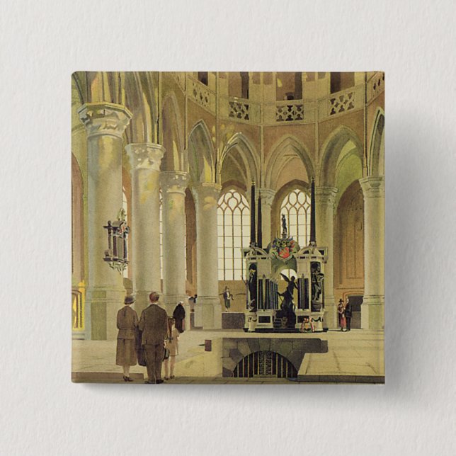 Delft LNER Poster Pinback Button (Front)