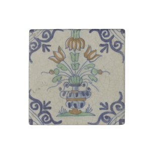 Delft Tile Antique Ceramic Flower Pot