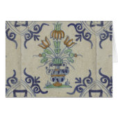 Delft Tile Antique Ceramic Flower Pot (Front Horizontal)