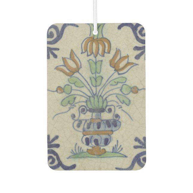 Delft Tile Antique Ceramic Flower Pot  Air Freshener (Front)