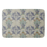 Delft Tile Antique Ceramic Flower Pot  Bath Mat