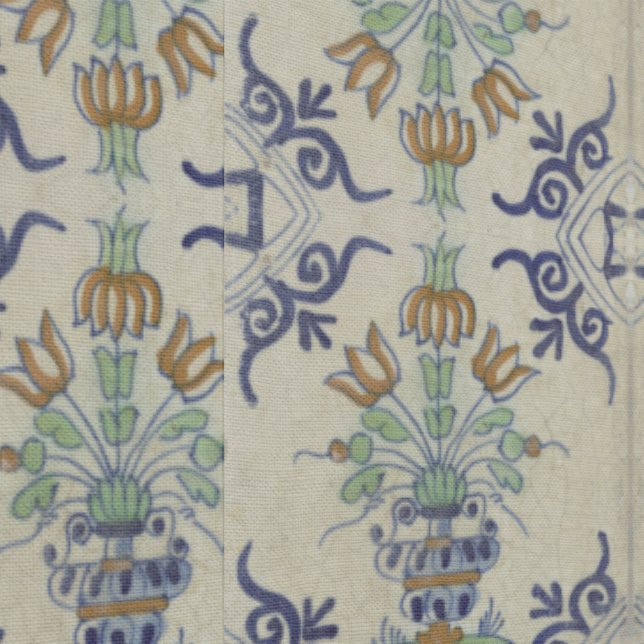 Delft Tile Antique Ceramic Flower Pot  Wallpaper (Seam)
