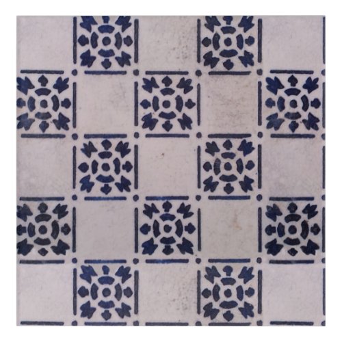 Delft Tile Blue Antique Art Pattern