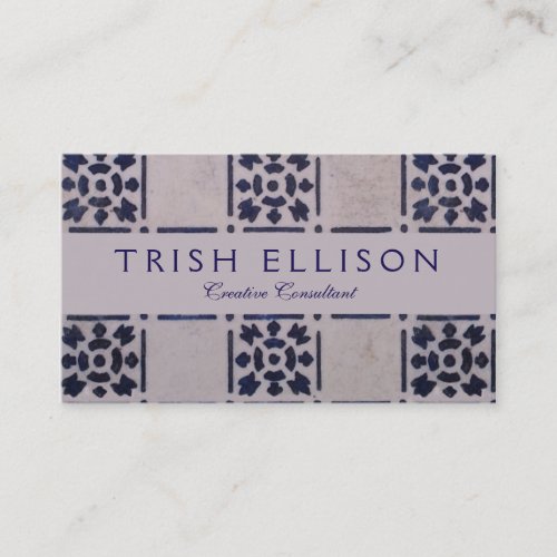 Delft Tile Blue Antique Art Pattern Business Card