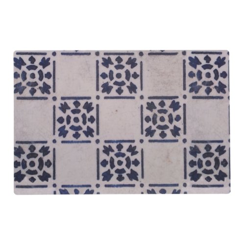 Delft Tile Blue Antique Art Pattern Placemat