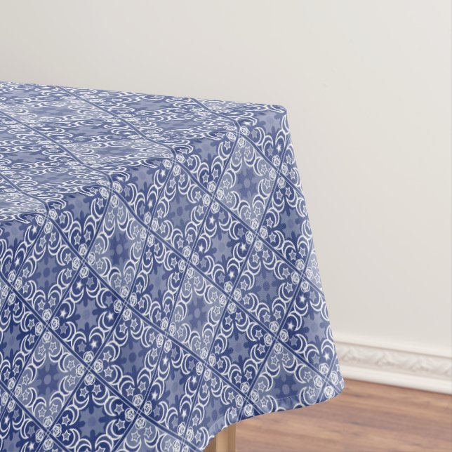 Delft tile ethnic national Dutch pattern   Tablecloth (In Situ)