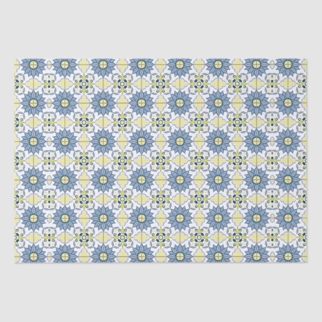 Delft Tile Pattern  Tissue Paper (Front)