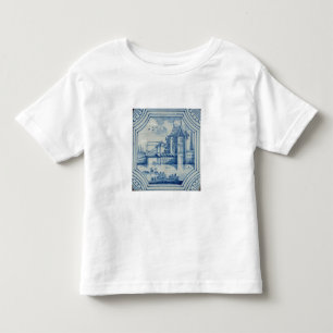 Delft tile showing a drawbridge over a canal, 19th toddler t-shirt
