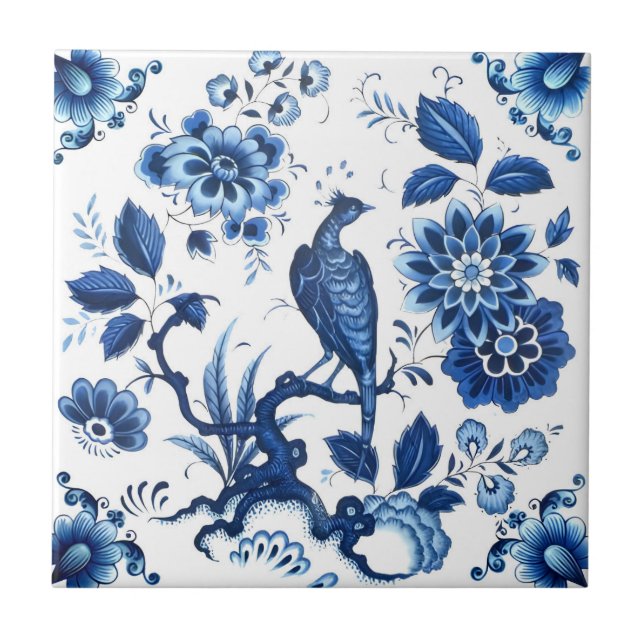 delft tiles reproductions aristocratic green peaco (Front)